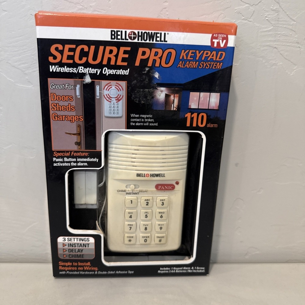 Brand New Bell Howell Secure Pro Wireless Keypad Door Shed Garage Alarm System